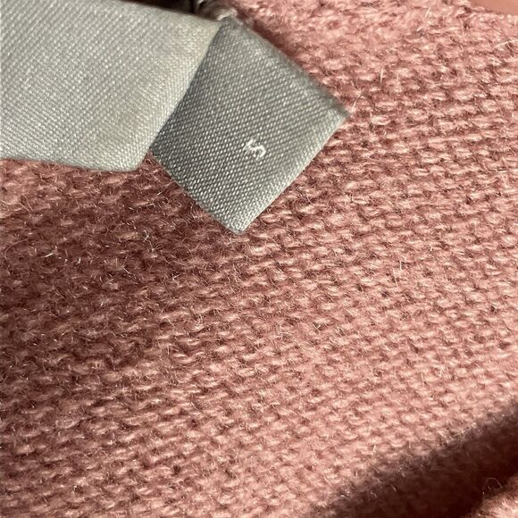 Vince Sweater Womens Small Old Rose Pink Short Sleeve Cashmere Tunic Pullover - Picture 6 of 11